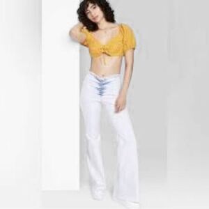 NWT Wild Fable Low Rise Flare Jeans Pants Bleach Wash Size 0